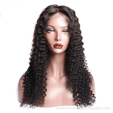 Fast shipping factory wholesale price brazilian human hair cuticle aligned hair 4*4 lace closure wig